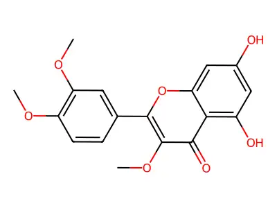Quercetin 3,3',4'-trimethyl ether structure