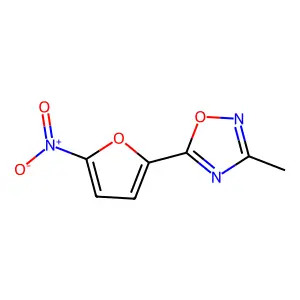 3-Methyl-5-(5-nitrofuran-2-yl)-1,2,4-oxadiazole structure