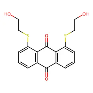 1,8-Bis(2-hydroxyethylsulfanyl)anthracene-9,10-dione structure