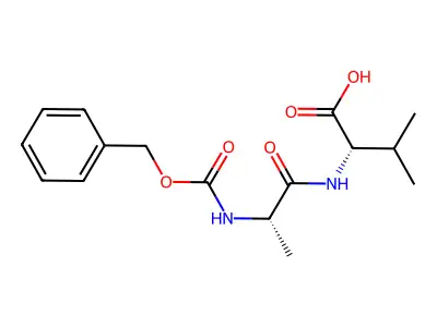 N-(2-(((Benzyloxy)carbonyl)amino)propanoyl)valine structure