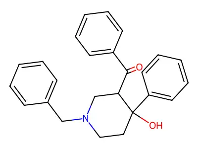 (1-Benzyl-4-hydroxy-4-phenylpiperidin-3-yl)-phenylmethanone structure