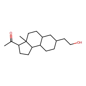 1-(7-(2-Hydroxyethyl)dodecahydro-3a-methyl-1H-benz(e)inden-3-yl)ethanone structure