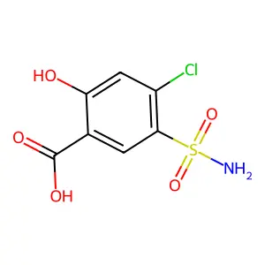 4-氯-5-磺酰氨基水杨酸 structure