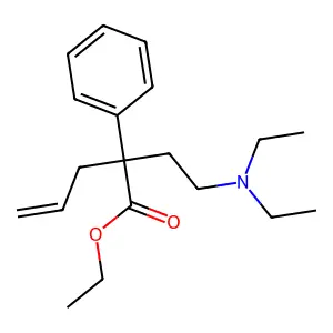 4-Pentenoic acid, 2-(2-(diethylamino)ethyl)-2-phenyl-, ethyl ester structure