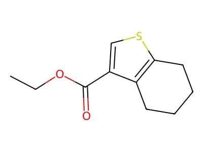 Ethyl 4,5,6,7-tetrahydrobenzo[b]thiophene-3-carboxylate structure