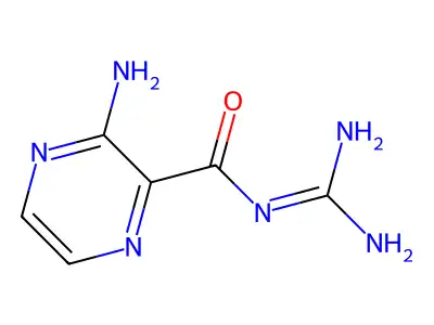 3-Amino-2-pyrazinoylguanidine structure