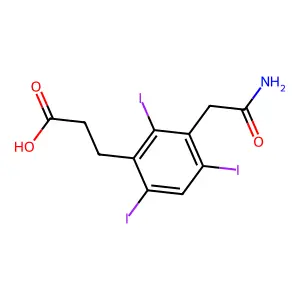 3-乙酰氨基-2,4,6-三碘氢化肉桂酸 structure