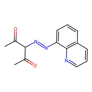 2,4-Pentanedione, 3-(2-(8-quinolinyl)diazenyl)- structure