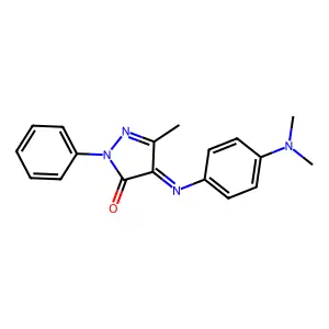 2-Pyrazolin-5-one, 4-[[p-(dimethylamino)phenyl]imino]-3-methyl-1-phenyl- structure