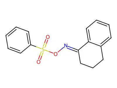 (3,4-dihydro-2H-naphthalen-1-ylideneamino) benzenesulfonate structure