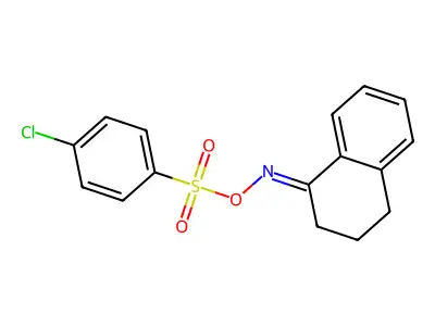 (3,4-dihydro-2H-naphthalen-1-ylideneamino) 4-chlorobenzenesulfonate structure