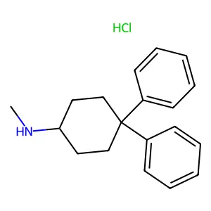 Cyclohexanamine, 4,4-diphenyl-N-methyl-, hydrochloride structure