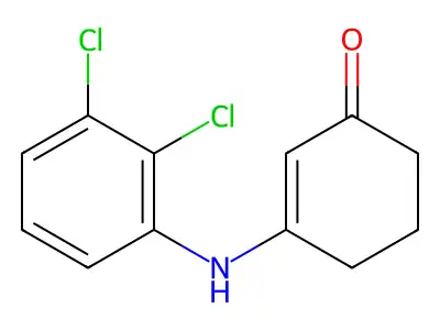 2-Cyclohexen-1-one, 3-((2,3-dichlorophenyl)amino)- structure