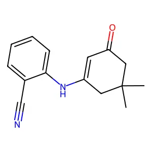 Benzonitrile, 2-((5,5-dimethyl-3-oxo-1-cyclohexen-1-yl)amino)- structure