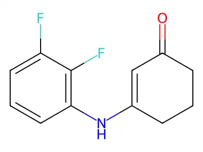 2-Cyclohexen-1-one, 3-((2,3-difluorophenyl)amino)- structure