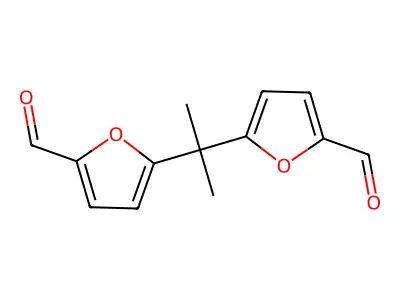 2-Furancarboxaldehyde, 5,5'-(1-methylethylidene)bis- structure