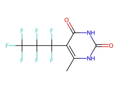 5-(Heptafluoropropyl)-6-methylpyrimidine-2,4(1H,3H)-dione structure
