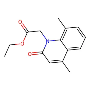 ethyl 2-[4,8-dimethyl-2-oxo-1(2H)-quinolinyl]acetate structure