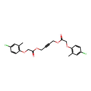 2-Butyne-1,4-diol, bis(4-chloro-2-methylphenoxyacetate) structure