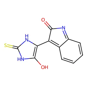 (3Z)-3-(5-oxo-2-sulfanylideneimidazolidin-4-ylidene)-1H-indol-2-one structure