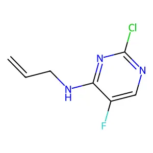 N-allyl-N-(2-chloro-5-fluoro-4-pyrimidinyl)amine structure
