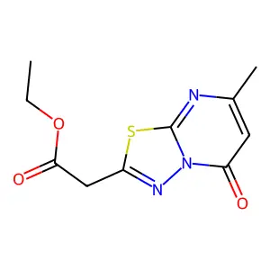 Ethyl (7-methyl-5-oxo-5H-[1,3,4]thiadiazolo[3,2-a]pyrimidin-2-yl)acetate structure