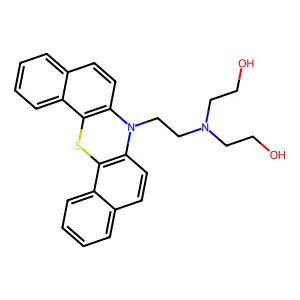 2,2'-(2-dibenzo[c,h]phenothiazin-7-yl-ethylazanediyl)-bis-et structure