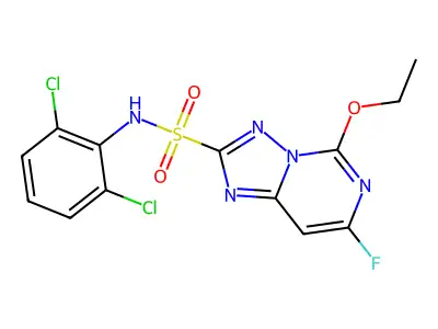 双氯磺草胺 structure