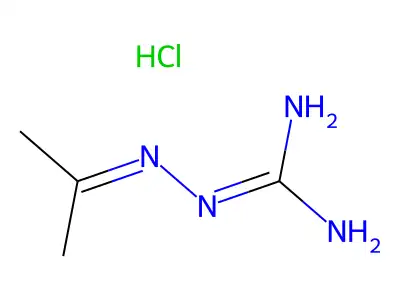 2-(Propan-2-ylideneamino)guanidine;hydrochloride structure