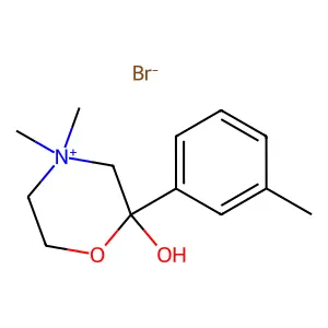 2-Hydroxy-4,4-dimethyl-2-(4-tolyl)morpholinium structure