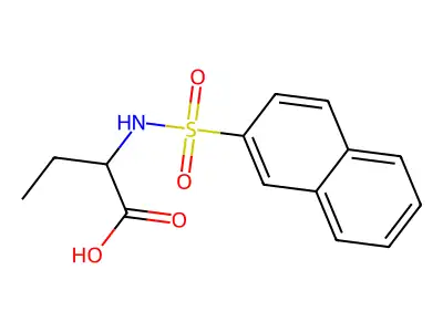 (2S)-2-(naphthalen-2-ylsulfonylamino)butanoic acid structure