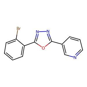 3-[5-(2-Bromophenyl)-1,3,4-oxadiazol-2-yl]pyridine structure