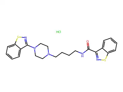 C23H25N5OS2.ClH.1/2H2O structure