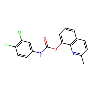 2-Methyl-8-quinolyl N-(3,4-dichlorophenyl)carbamate structure