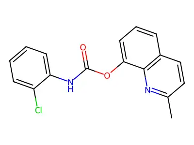 2-Methyl-8-quinolyl N-(2-chlorophenyl)carbamate structure