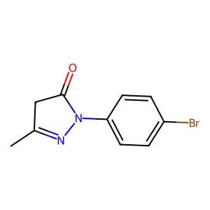 1-(4-bromophenyl)-3-methyl-4,5-dihydro-1H-pyrazol-5-one structure