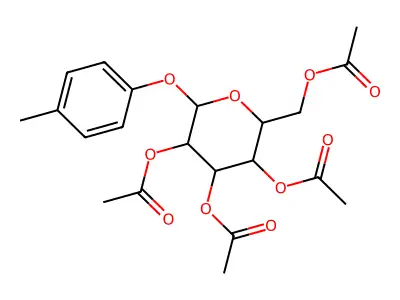 (p-Tolyl)-beta-glucopyranoside tetraacetate structure
