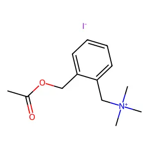 2-acetoxymethyl-N,N,N-trimethylbenzenemethanaminium structure