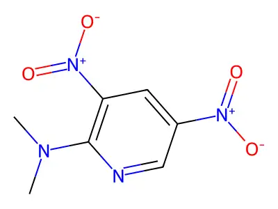 N,N-dimethyl-3,5-dinitropyridin-2-amine structure