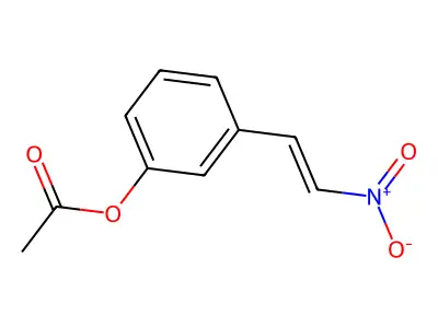 乙酸3-(2-硝基乙烯基)苯酯 structure