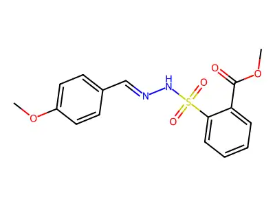 Methyl 2-[[(4-methoxyphenyl)methylideneamino]sulfamoyl]benzoate structure