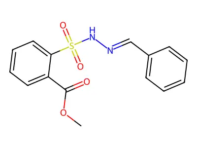 Methyl 2-[(benzylideneamino)sulfamoyl]benzoate structure