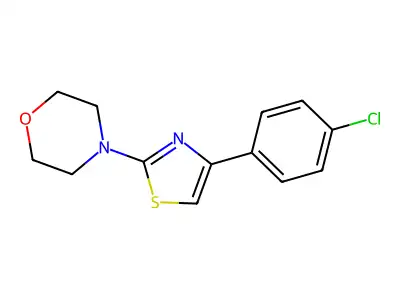 4-[4-(4-Chlorophenyl)-1,3-thiazol-2-yl]morpholine structure
