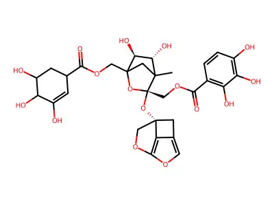 Galloyloxypaeoniflorin structure