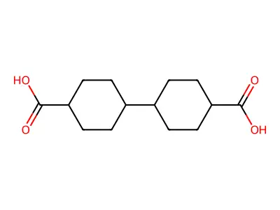 (trans,trans)-[1,1'-Bicyclohexyl]-4,4'-dicarboxylic acid structure