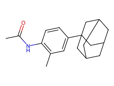 N-(4-adamantanyl-2-methylphenyl)acetamide structure