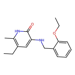2(1H)-Pyridinone, 3-(((2-ethoxyphenyl)methyl)amino)-5-ethyl-6-methyl- structure