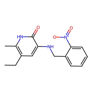 2(1H)-Pyridinone, 5-ethyl-6-methyl-3-(((2-nitrophenyl)methyl)amino)- structure