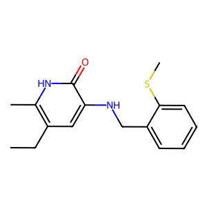 2(1H)-Pyridinone, 5-ethyl-6-methyl-3-(((2-(methylthio)phenyl)methyl)amino)- structure