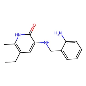 2(1H)-Pyridinone, 3-(((2-aminophenyl)methyl)amino)-5-ethyl-6-methyl- structure
